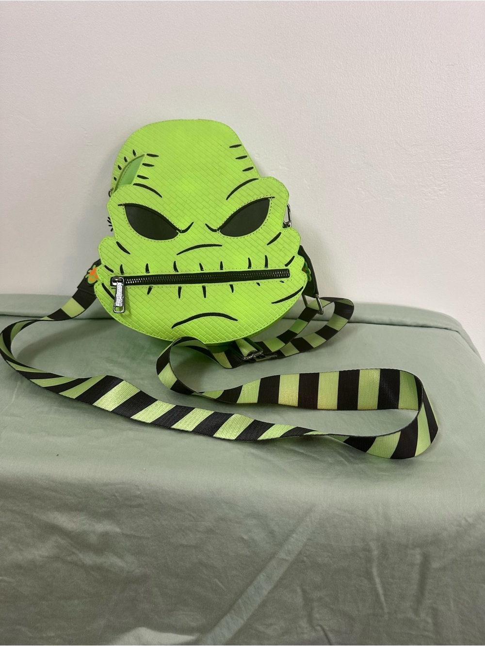 Loungefly Neon Green Alien Face Crossbody Bag